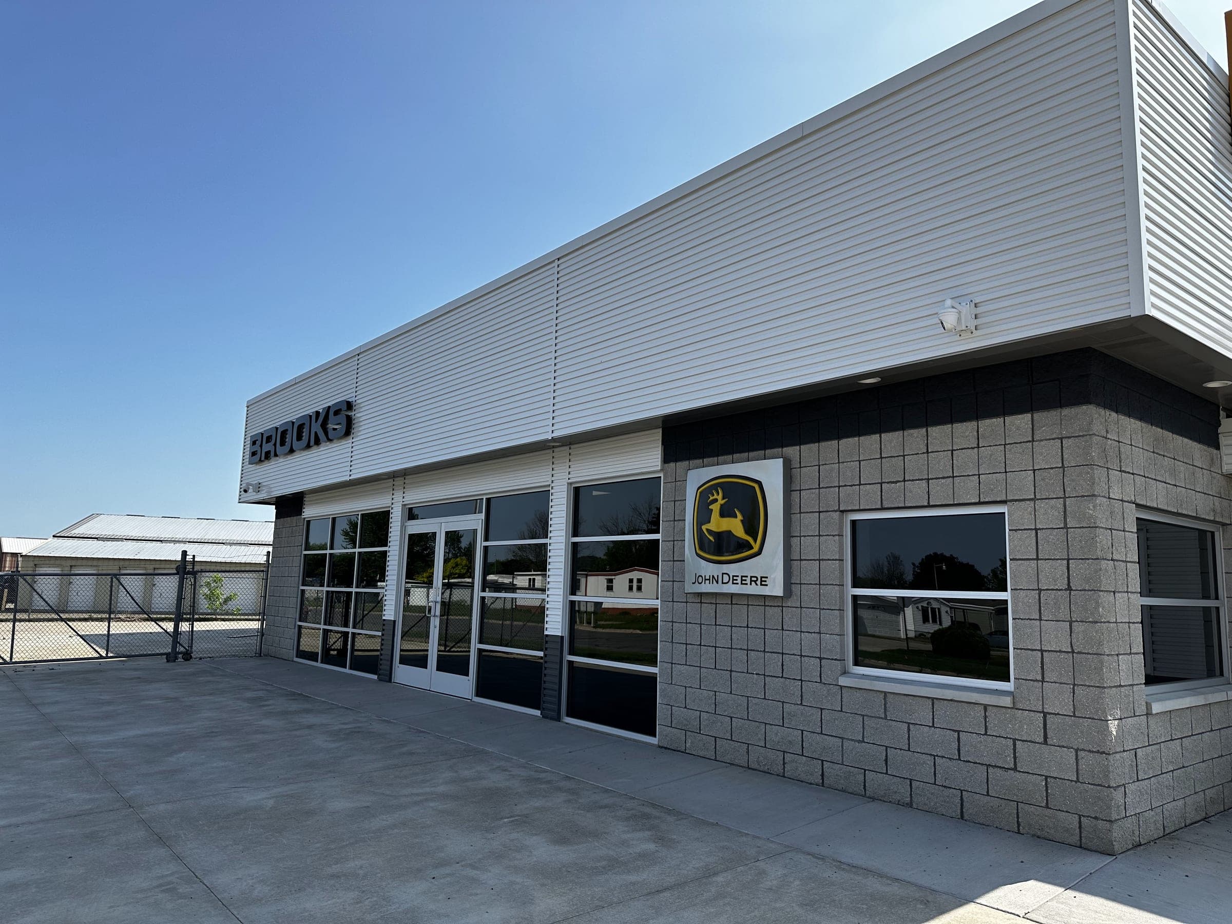 Finished metal wall panels at Brooks Tractor, West Salem, Wisconsin